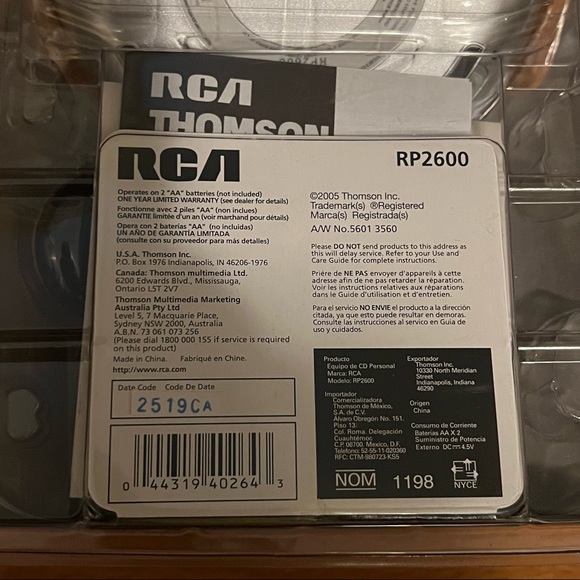 RCA RP2600 Portable CD Player 60s Joggable E.Clipz - Picture 3 of 11